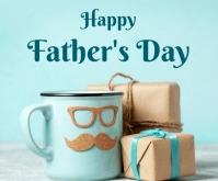 Happy Father's Day Medium Rectangle template