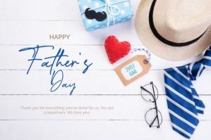 สีขาว Happy Father's Day Etykieta Template