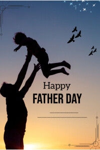 Happy Father's Day  Father's Day  Fathers Day Póster template