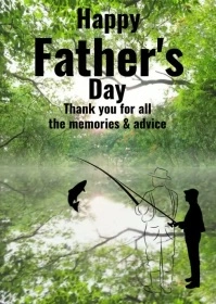 Happy Father's Day fishing at Lake A6 template