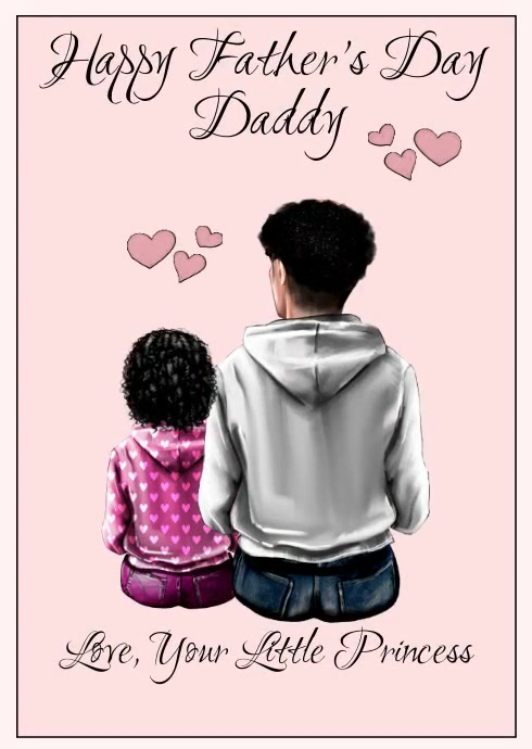 Happy Father's Day from Daughter A6 template