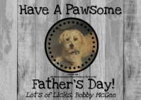 Happy Father's Day from Dog Postcard template