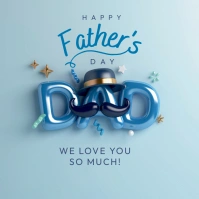 Happy Father's Day Instagram Post template