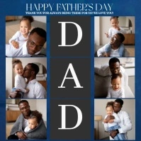 HAPPY FATHER'S DAY INSTAGRAM SQUARE POST DESI Quadrato (1:1) template