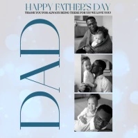 HAPPY FATHER'S DAY ONLINE INSTAGRAM SQUARE DE Quadrat (1:1) template