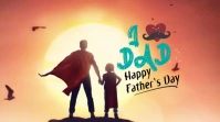 Happy Father's Day Postcard template