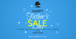 Blå Father's Day Sale Facebook Ad Template