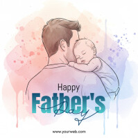 Happy Father's Day Square (1:1) template