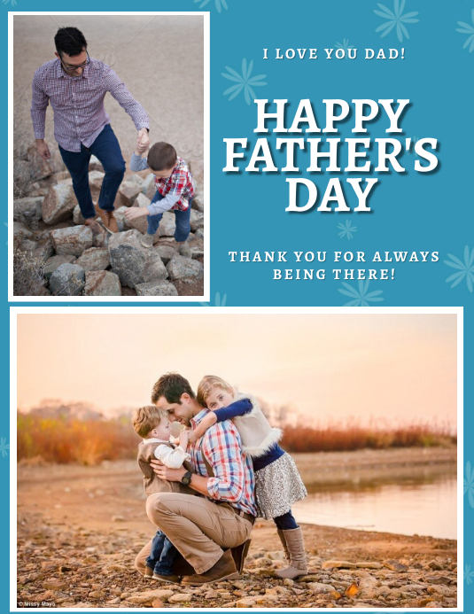 HAPPY FATHER'S DAY WISHES template ใบปลิว (US Letter)