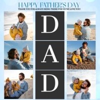 Black Father's Day Square Template