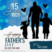 happy Father’s day instagram post design template สี่เหลี่ยมจัตุรัส (1:1)