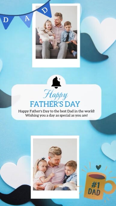 happy Father’s day instagram post design template Instagram-verhaal