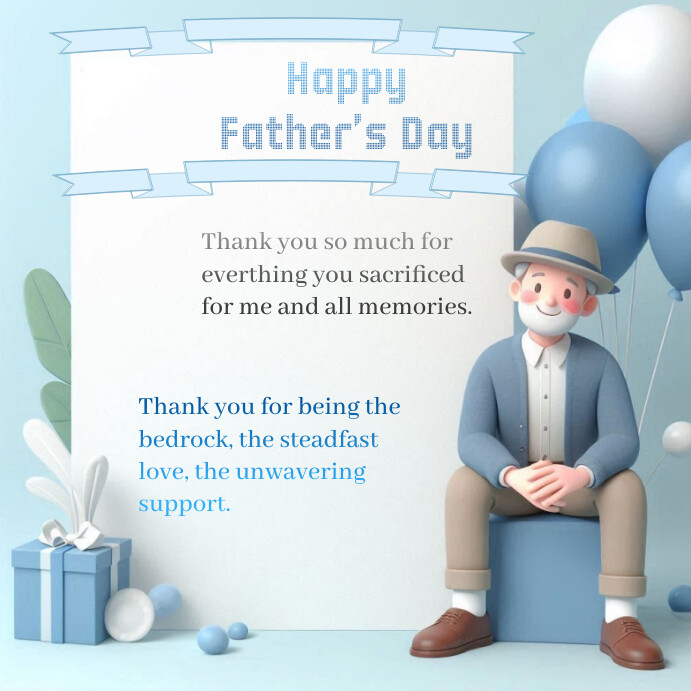 Plantilla de Happy Father’s Day Instagram post | PosterMyWall