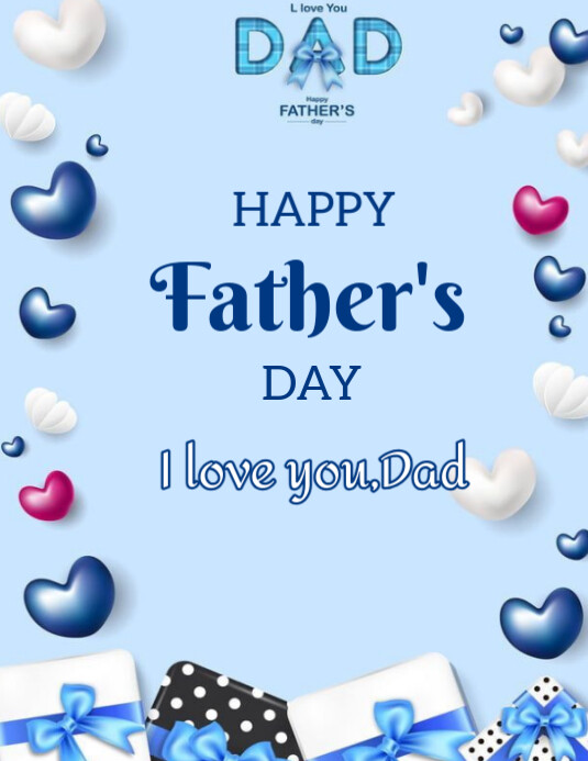 Happy Father's day Ulotka (US Letter) template