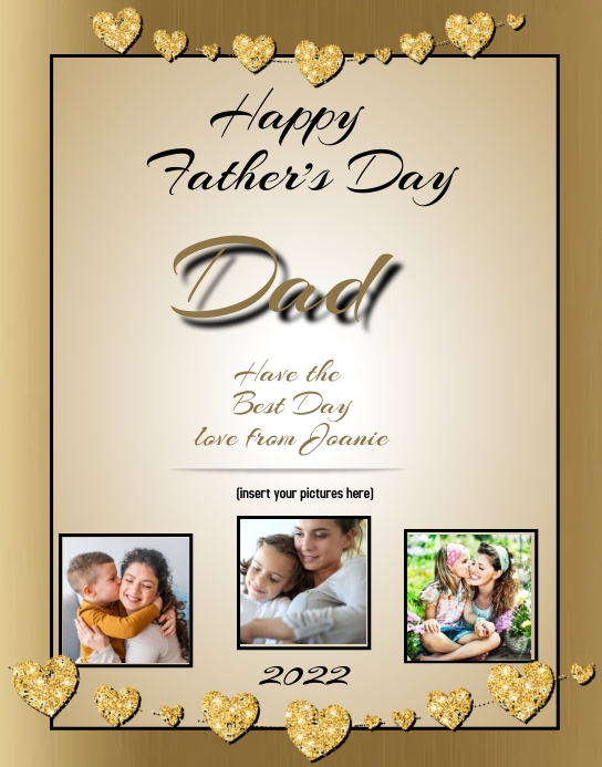 Happy Father's Day Plakat/tablica ścienna template