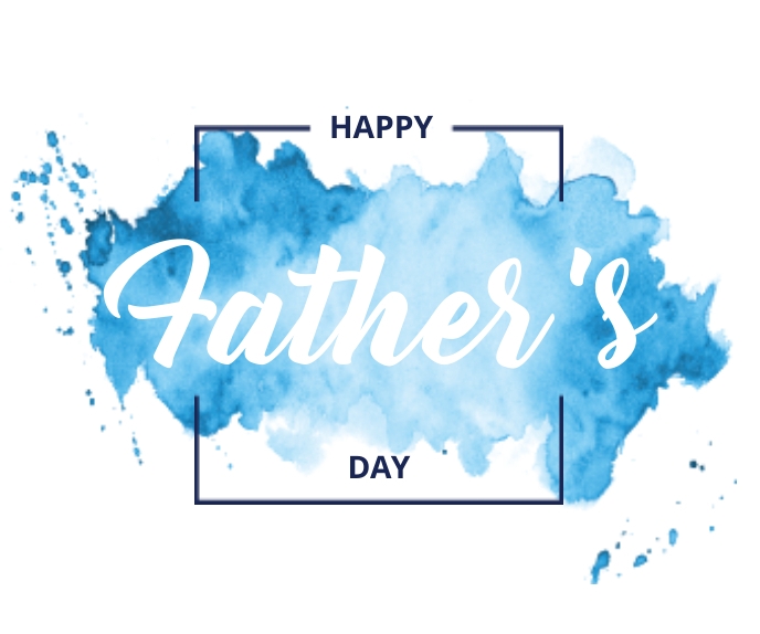 Happy Father's day design Large Rectangle template