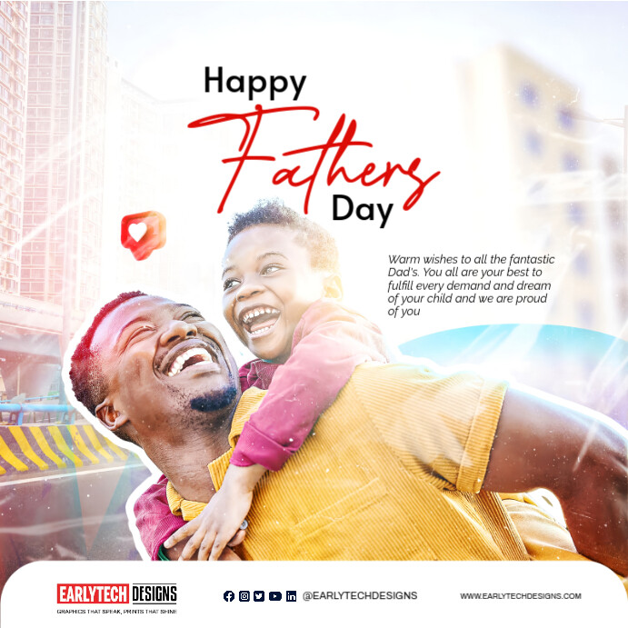 Happy Father's Day Instagram Post template