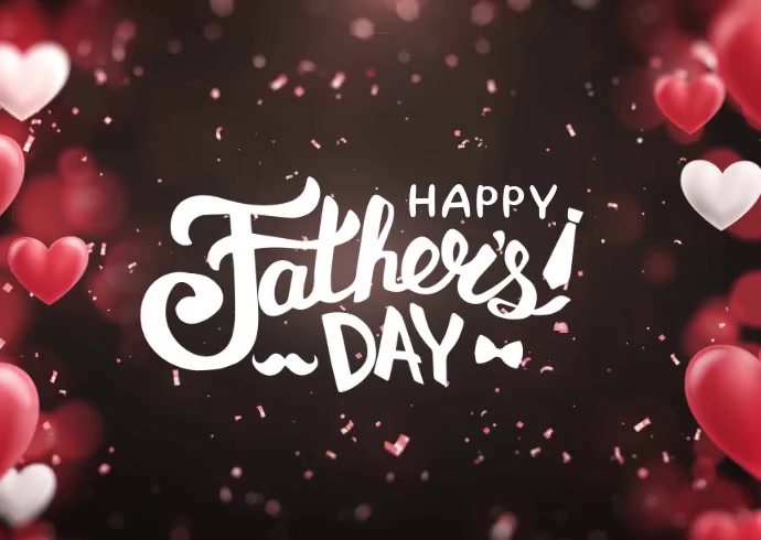 Happy Father's day Postcard template