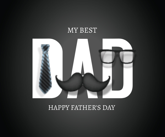 Happy Father's day design template Średni prostokąt