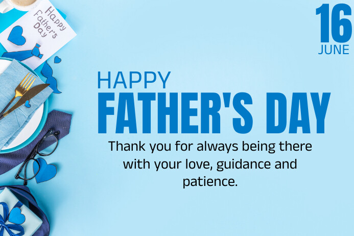 Happy Father's day Etykieta template
