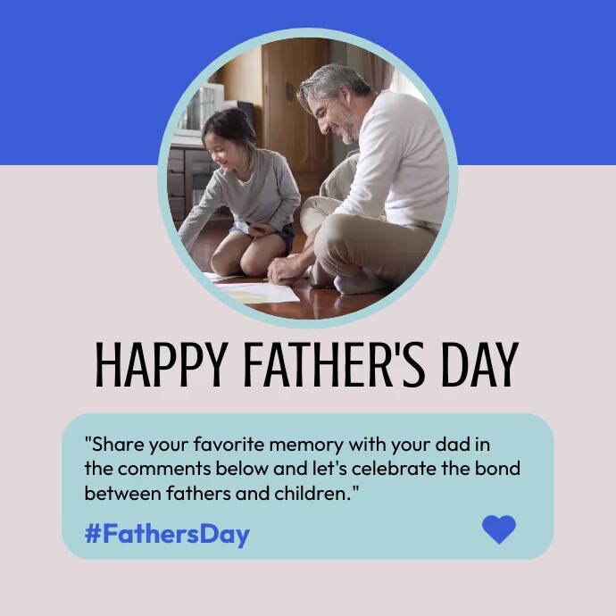 Happy Father's Day Instagram Post template