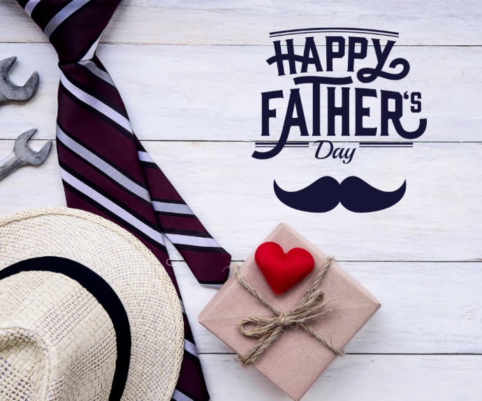 Happy father's day Średni prostokąt template