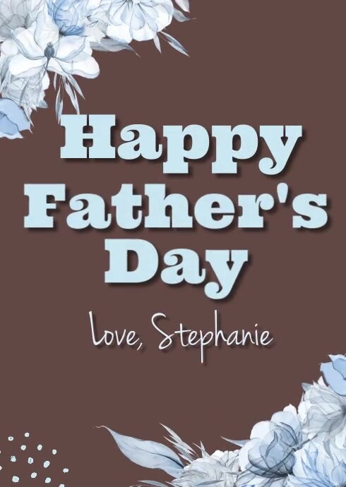 Happy Father's Day Greeting Card A6 template