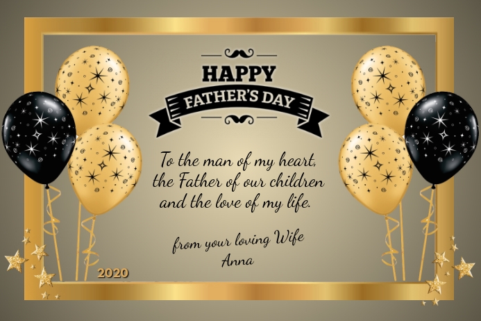 Happy Father's Day Husband Template | PosterMyWall