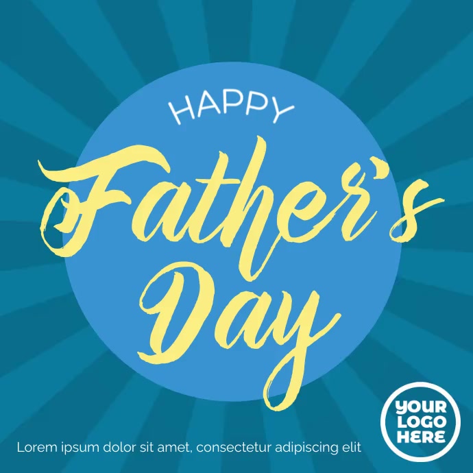Happy Father's Day instagram video post template