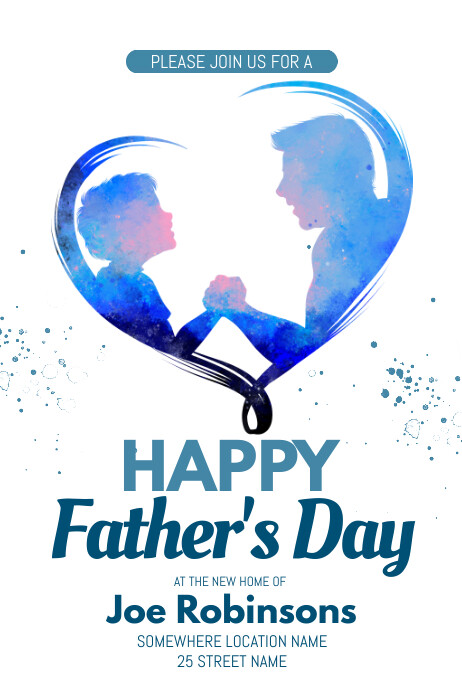 Happy Father's Day Invitation Layout Template | PosterMyWall