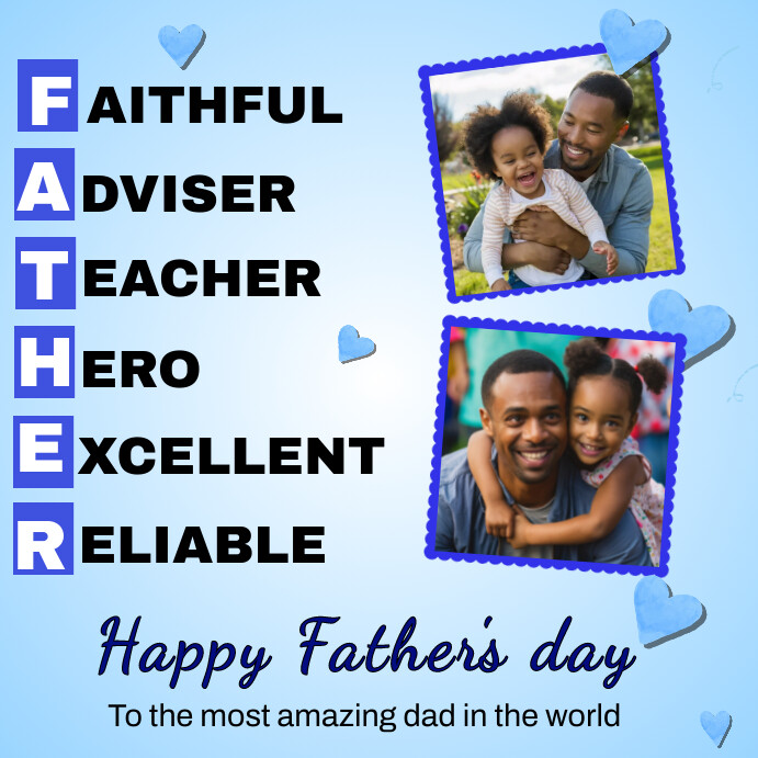Happy Father's day online greeting card templ Template | PosterMyWall