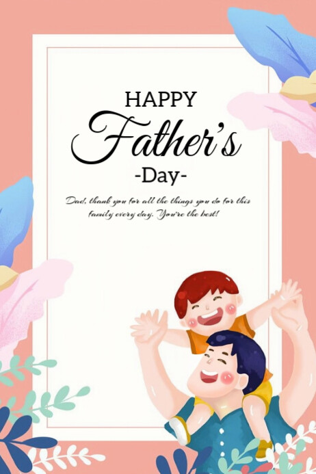 Happy father's day poster template Plakat