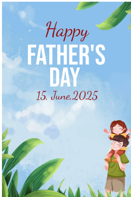 Happy Father's day template 2025 Poster