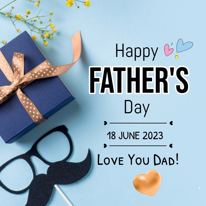 Happy Father's day template for social post