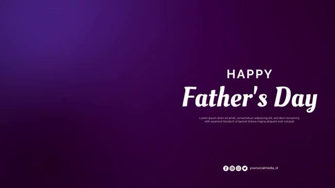 Happy Father's Day Video Greeting Template Ekran reklamowy (16:9)