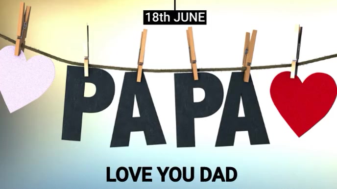 happy father's day wishes template Digital Display (16:9)