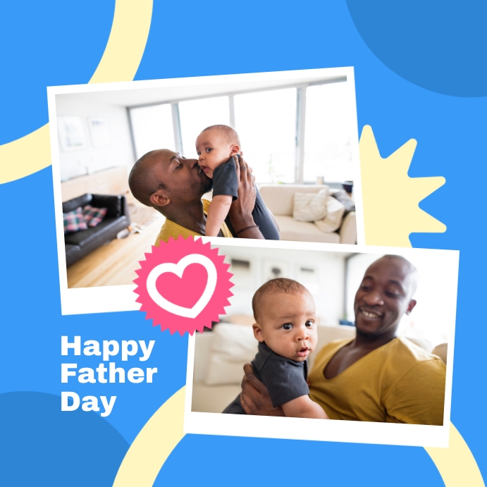 Happy Father Day Photo Collage Template | PosterMyWall