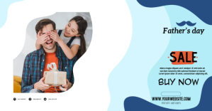 สีขาว Father's Day Sale Facebook begivenhed cover Template
