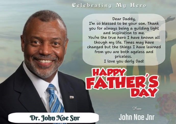 Plantilla de Happy Fathers Dad | PosterMyWall