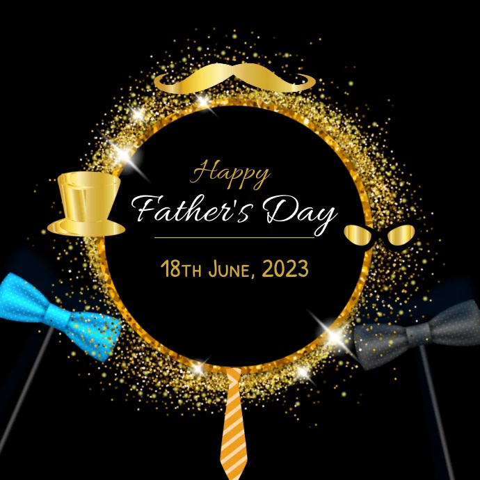 Happy fathers day,fathers day greeting card Wpis na Instagrama template