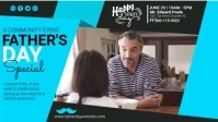 Happy Fathers Day Vidéo de couverture Facebook (16:9) template