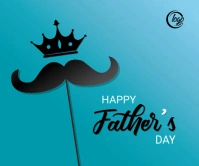 Happy fathers day Rectángulo Grande template