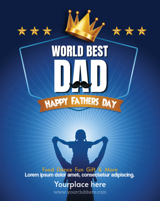 happy fathers day Instagram Portrait template