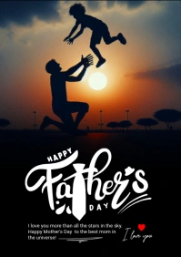 Happy fathers day A4 template