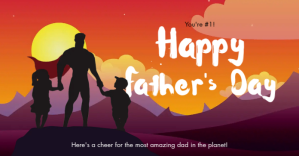 Happy Fathers Day delt Facebook-billede template