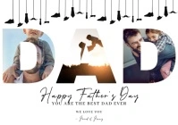 happy Father’s day post design template A4