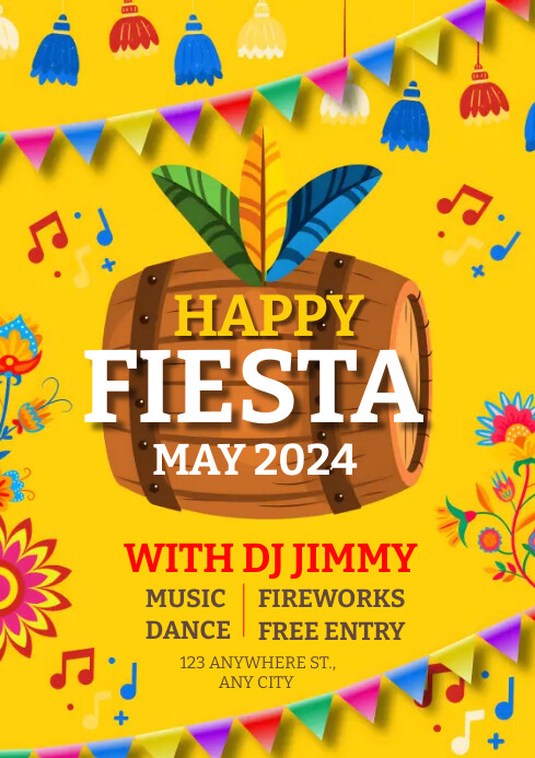 Happy Fiesta Flyer Template | PosterMyWall