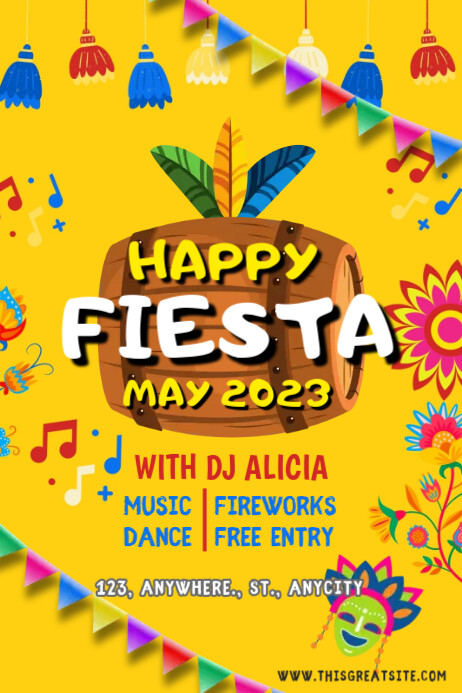 Happy Fiesta Party Template | PosterMyWall