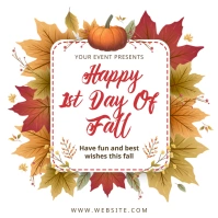Happy first day of fall best wishes Publicación de Instagram template