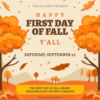 Happy first day of fall y'all wish Publicación de Instagram template